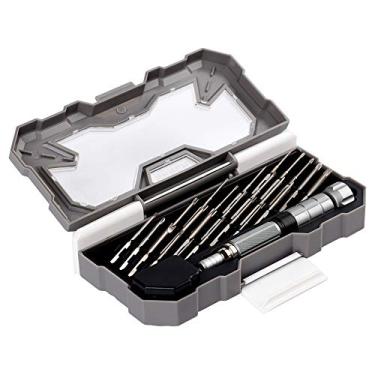 Imagem de Nanch Conjunto de chaves de fenda eletrônicas com alça telescópica de alumínio e 23 pontas de chave de fenda S2 de liga