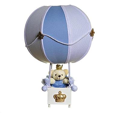 Imagem de Abajur Balãozinho Ursinho Príncipe, Quarto Bebê Infantil Menino, Potinho de Mel, Azul
