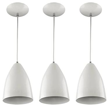 Imagem de Kit 3 Pendentes Vegas Premium Gourmet em Aluminio Branco