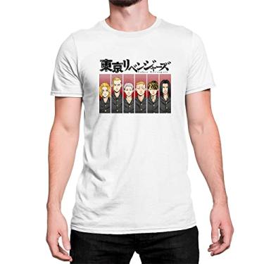Imagem de Camiseta T-Shirt Anime Tokyo Revenge Membros Toman Cor:Branco;Tamanho:P