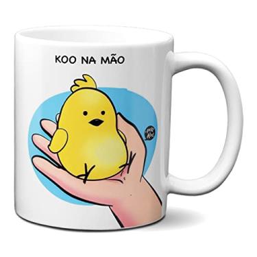 Imagem de Caneca Engraçada Koo na Mão Presente Criativo Rede Social (Branca)