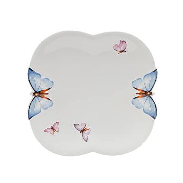 Imagem de Wolff Jogo de 6 Pratos de Porcelana de Jantar Rojemac Branco/Rosa,BORBOLETAS