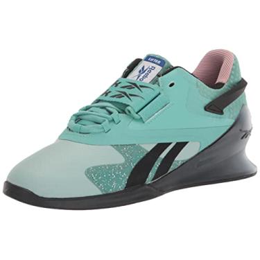 Imagem de Reebok Legacy Lifter II Cross Trainer Feminino, Semimetálico azul-petróleo/cinza à beira/branco, 9
