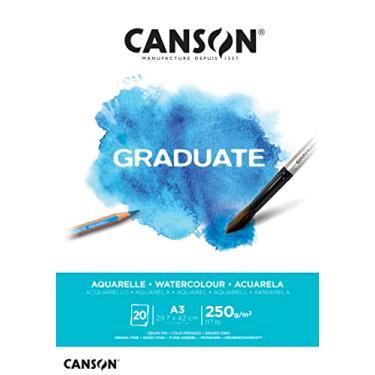 Imagem de CANSON Graduate Aquarela, Papel para Aquarela em Bloco, Tamanho A3