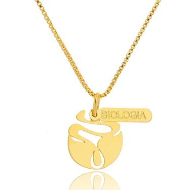 Imagem de Colar Profissão Biologia - Semijoia Banhada a Ouro 18K Lua Mia Joias
