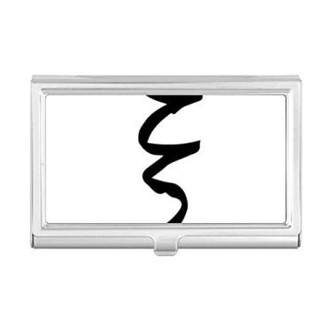 Imagem de Porta-cartões de visita com silhueta preta Xi do alfabeto grego