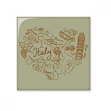 Imagem de Adesivo brilhante de azulejo de cerâmica Love Wine Italy Grape Foods