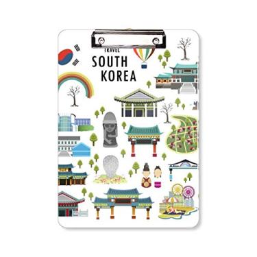 Imagem de Placa de apoio para prancheta Travelling in South Korea A4