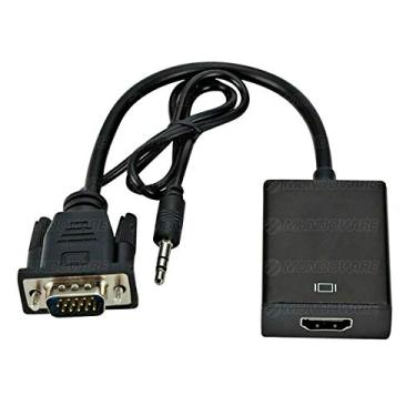 Imagem de Cabo Conversor VGA para HDMI com Áudio e Vídeo 1080p Alimentação por USB Exbom CC-VHA30