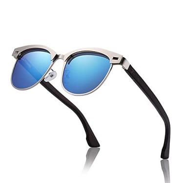 Imagem de Óculos de Sol Feminino Browline HU WOOD Hastes de Madeira Polarizado com Proteção UV400 (C2)