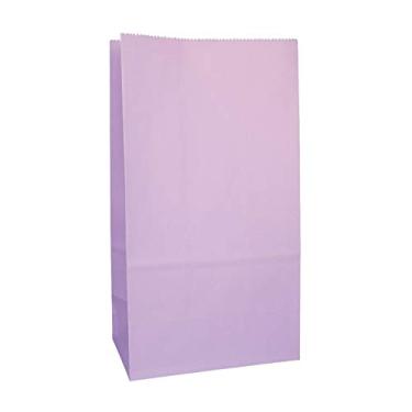 Imagem de Sacos de lembrancinhas de festa - Pacote com 50 sacos de presente de presente de presente - Artigos de festa para aniversário de crianças temáticas - 12,7 x 7,6 x 23 cm (lavanda roxa)