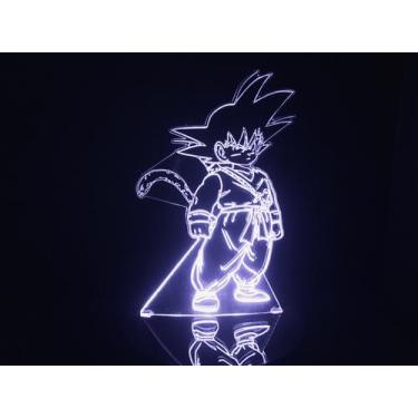 Imagem de Luminária Led 3D Goku Criança Dragon Ball Abajur - Geeknario