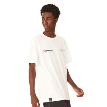 Imagem de Camiseta Onbongo Plus Size Estampada Off White