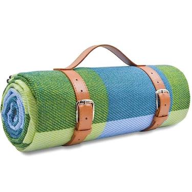 Imagem de Cobertores de piquenique duráveis ​​à prova d'água para ambientes externos familiares, tapete de praia dobrável à prova de areia para crianças, parque infantil, acampamento, caminhadas, grama, viagem