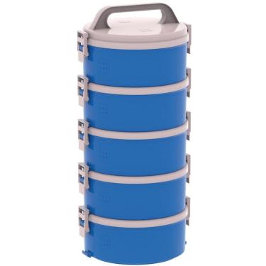 Imagem de Conjunto 5 Marmitas Térmica Termopratos 1,5l Tekcor Lanche Almoço 3S 1D 1T - Soprano