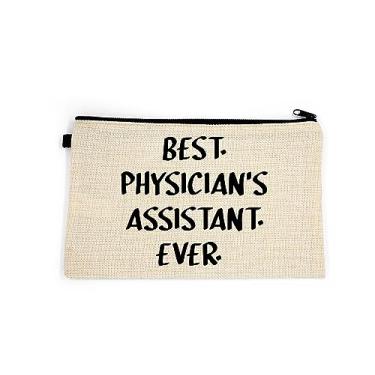Imagem de Bolsa de maquiagem de assistente médico, presente para assistente médico, melhor assistente de médico de todos os tempos, bolsa de higiene pessoal, para ela, bolsa de maquiagem para mulheres, bolsa de , Branco