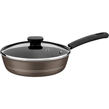 Imagem de Frigideira Funda Tramontina com Tampa Sicília em Alumínio com Revestimento Interno e Externo em Antiaderente Starflon Excellent Avelã 24 cm 2,5 L