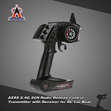 Imagem de SIMBAE Transmissor 2.4G 3CH Original AX5S 2,4 G 3CH AFHS rádio transmissor de controle remoto com receptor para RC carro barco