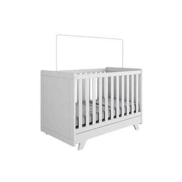 Imagem de Berço / Mini Cama Infantil Retrô 2 Em 1 Branco - Peroba