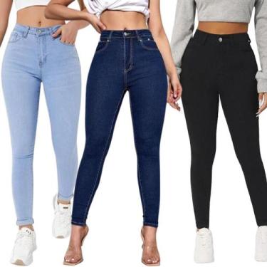 Imagem de Kit 3 Calça Jeans Feminina  - Lsa Moda