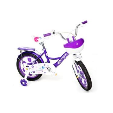 Imagem de Bicicleta Infantil Unitoys Princess Roxa Aro 16"