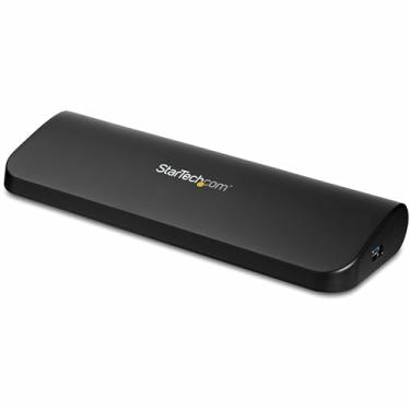 Imagem de StarTech. Estação de ancoragem para laptop com monitor duplo USB 3.0 com HDMI/DVI/VGA, 3 x USB-A Hub, GbE, áudio, base universal tipo A para Windows/MacOS/ChromeOS - Compatível com TAA (USB3SDOCKHDV)