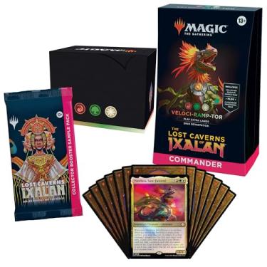 Imagem de Magic: The Gathering The Lost Caverns of Ixalan Commander Deck - Veloci-ramp-tor (100-Card Deck, 2-Card Collector Booster Sample Pack + Accessories)