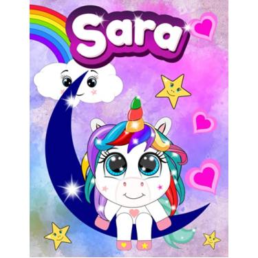 Imagem de Quaderno con Baby Unicorno - Sara: Quadernone a quadretti con Unicorni ed Arcobaleno per Bambine - Le Pagine sono numerate con quadretti da 5mm e ... Notebook per scrivere e fare i compiti