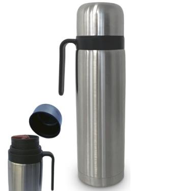 Imagem de Garrafa Térmica de Inox 950 ML Ampola de Inox Bico de servir e alça para transporte Madri Unitermi (Aço Inoxidável)