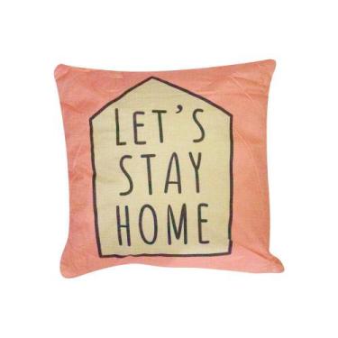 Imagem de Almofada Decorativa - 43X43cm - Let's Stay Home - Imporiente