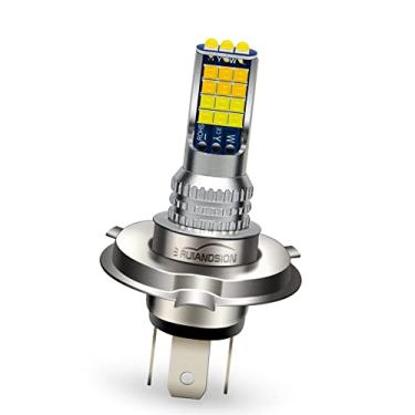 Imagem de Ruiandsion H4 9003 H2B Farol de motocicleta LED 10-30V farol de neblina farol de motocicleta, farol de neblina, feixe alto/baixo, lâmpada de substituição super brilhante para DRL 1 peça branco e amarelo 3030 30SMD