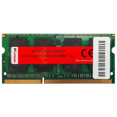Imagem de Memória para Notebook 4GB KTROK, DDR3, 1600MHz, 1.35V - KT-MC4GD31600ST