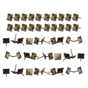 Imagem de 50 Pçs Vintage Estofados Porta Prego Retro Ferro Ciano Bronze Móveis Sofá Porta Móveis Decorativos Tachas Acessórios de Hardware (Comprimento lateral 14mm * comprimento total 20mm)