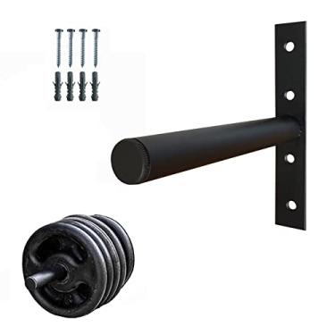 Imagem de Suporte Academia Anilhas De Parede Aço Metal Preto