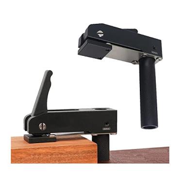 Imagem de Pacote com 2 ferramentas de marcenaria MFT Bench Holdfast, grampo de fixação de mesa de 3/10.2 cm de ação rápida ajustável, grampos rápidos de bancada de liga de alumínio para escultura em madeira,
