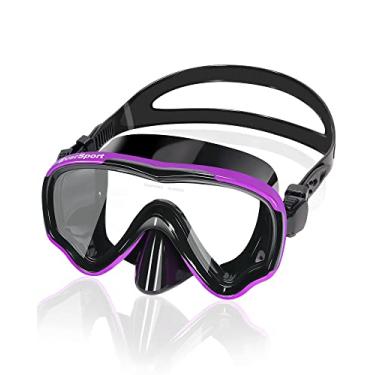Imagem de EverSport Óculos de natação para adultos com cobertura de nariz para mulheres e homens, sem vazamento, máscara de mergulho com visão ampla e clara, óculos de natação para piscina de água aberta,