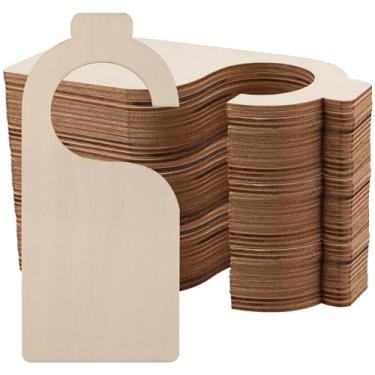 Imagem de JEUIHAU 40 peças divisórias de armário de madeira para pendurar roupas de madeira, divisor de rack de roupas em branco, divisórias de tamanho de armário para recém-nascidos, organizador de separadores