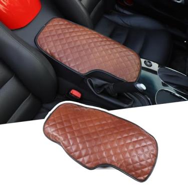 Imagem de LLKUANG Apoio de braço para console central capa protetora macia para Chevrolet Corvette C6 2005 2006 2007 2008 2009 2010 2011 2012 2013, almofada de apoio de braço de carro em tecido de couro