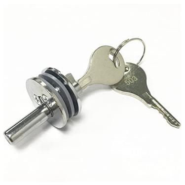 Imagem de Fechadura de porta de vidro deslizante com fechadura de vidro para chave, adequada para armários de porta de vidro, como armários de arquivos, armários de armazenamento e armários de exibição,