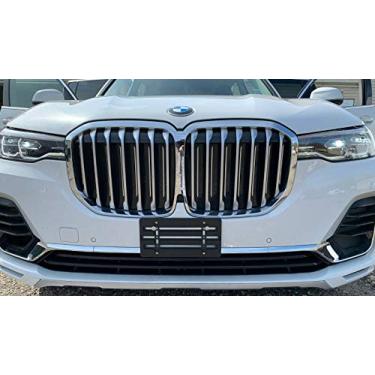 Imagem de Suporte de placa de carro de para-choque dianteiro para BMW X7 2019-2023, conjunto de suporte de placa com 6 parafusos e kit de chave de fenda exclusivos, kit de montagem de etiqueta de licença, suportes de placa de qualidade, acessórios premium para carros e caminhões