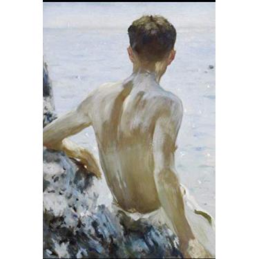 Imagem de Beach Study: LGBTQ Themed Lined Notebook Journal