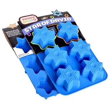 Imagem de The Kosher Cook Forma de muffins Star of David – Molde de cupcake Magen Dovid – Asse ou congele para chocolate, sorvete, bolos e mais – Seguro para forno e freezer