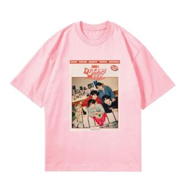 Imagem de Camiseta Txt Dream Week-5th K-pop 2024, camisetas soltas unissex com suporte de pôster impresso, camiseta de algodão Merch, E rosa, P