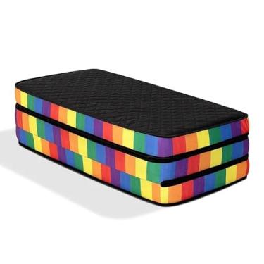 Imagem de Puff 3 em 1 Multiuso Casal Dobrável D33 Rainbow BF Colchões