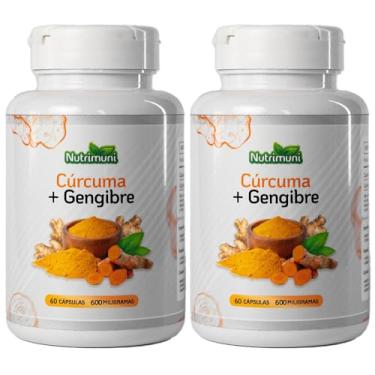 Imagem de Cúrcuma com Gengibre Premium - 2 Potes 120 Cápsulas 600mg de Gelatina (120)