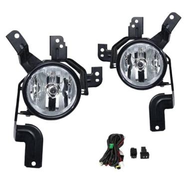 Imagem de LEVANLIGHT Conjunto de faróis de neblina compatível com Honda CRV 2007 2008 2009 faróis de neblina dianteiros com interruptor/lâmpada lente transparente