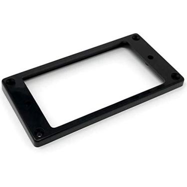 Imagem de Vintage Forge Anel de montagem de captador Humbucker de fundo plano preto inclinado (5 mm-7 mm) compatível com guitarras Epiphone HR120F-BLK