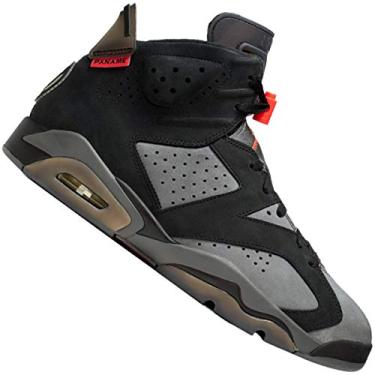 Imagem de Nike Tênis masculino Air Jordan 6 Retro PSG Ck1229-001, Cinza ferro/preto-infravermelho 23, 10.5