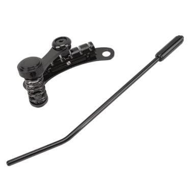 Imagem de Guitarra Vibrato Tailpiece Guitarra Elétrica Ponte Parar Barra Arremate Tune o Matic Rolo Sela Ponte Peça de Substituição (Preto)