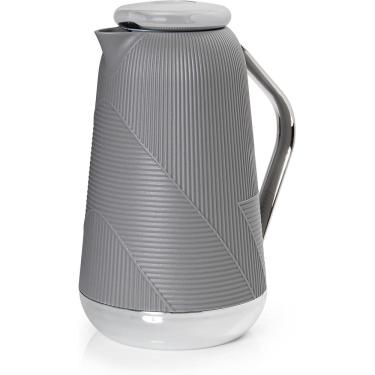 Imagem de Garrafa Termica Charmosa 1L Bari Plus Cinza Termopro